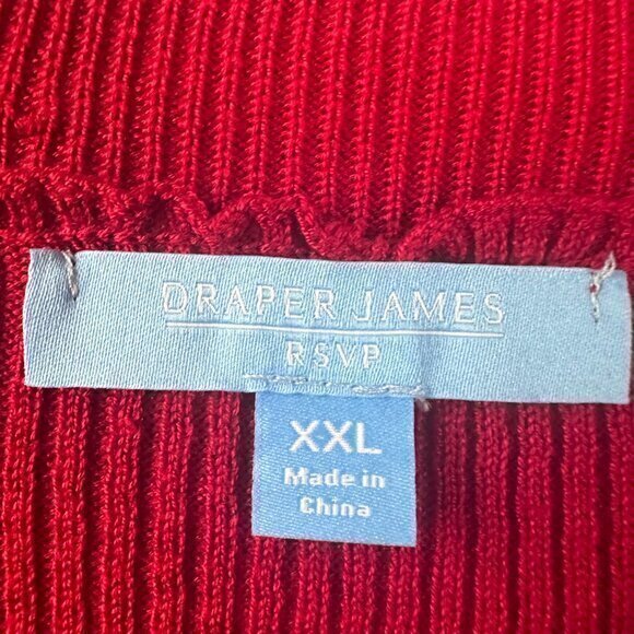 Draper James RSVP Sweater Dress Women's 2XL XXL Red Balloon Sleeve Knit midi NWT - Picture 5 of 6